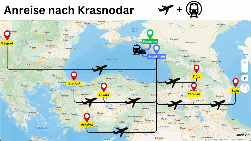 Anreise Krasnodar