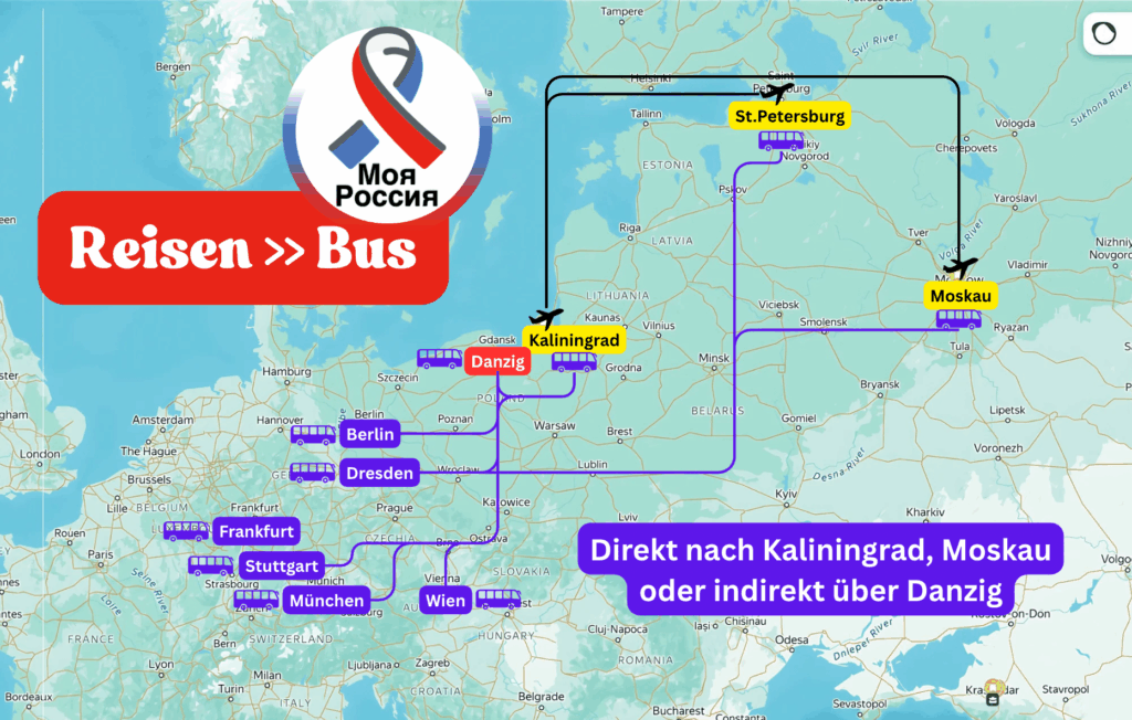 Mit dem Bus nach Russland