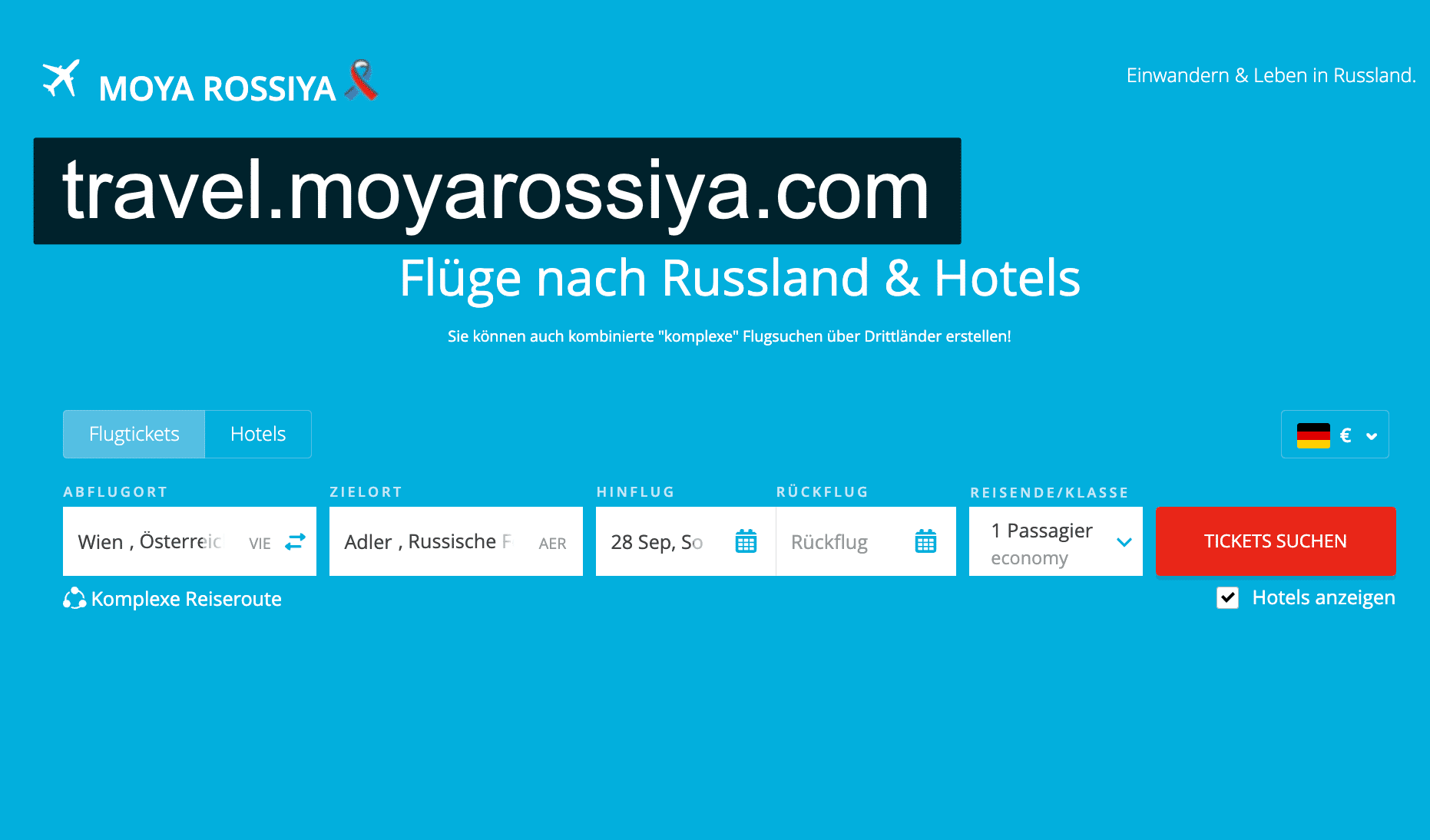 Flugsuche nach Russland