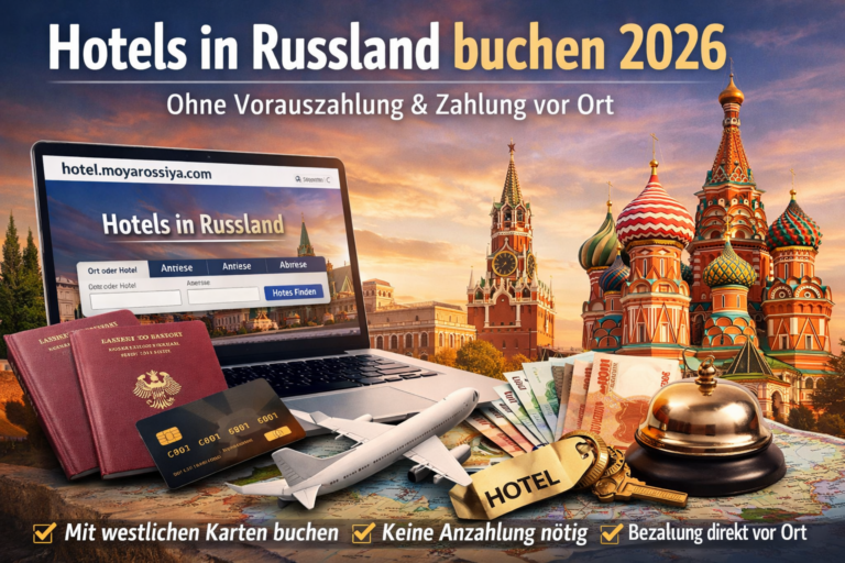 Hotels in Russland buchen 2026 – ohne Vorauszahlung & mit westlichen Karten