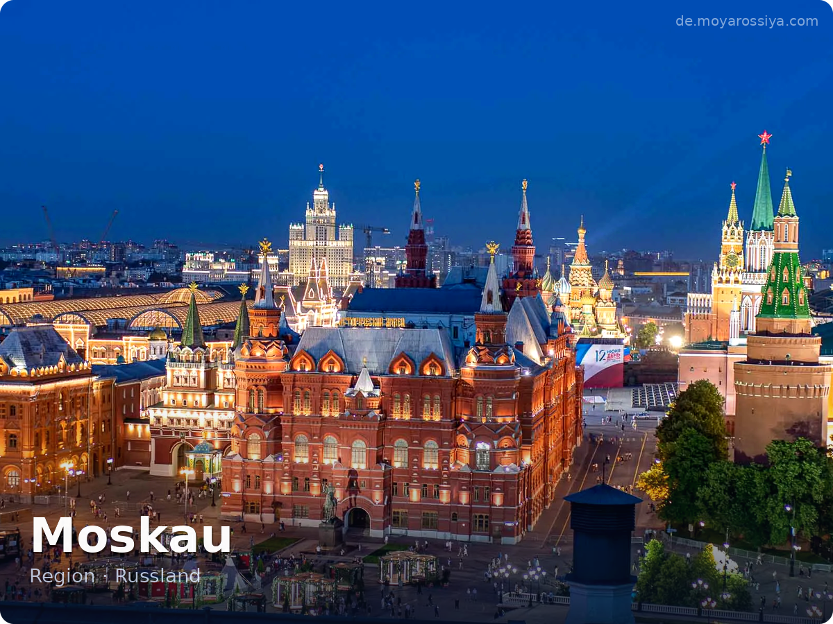 Moskau Stadt und eigene Region Russlands