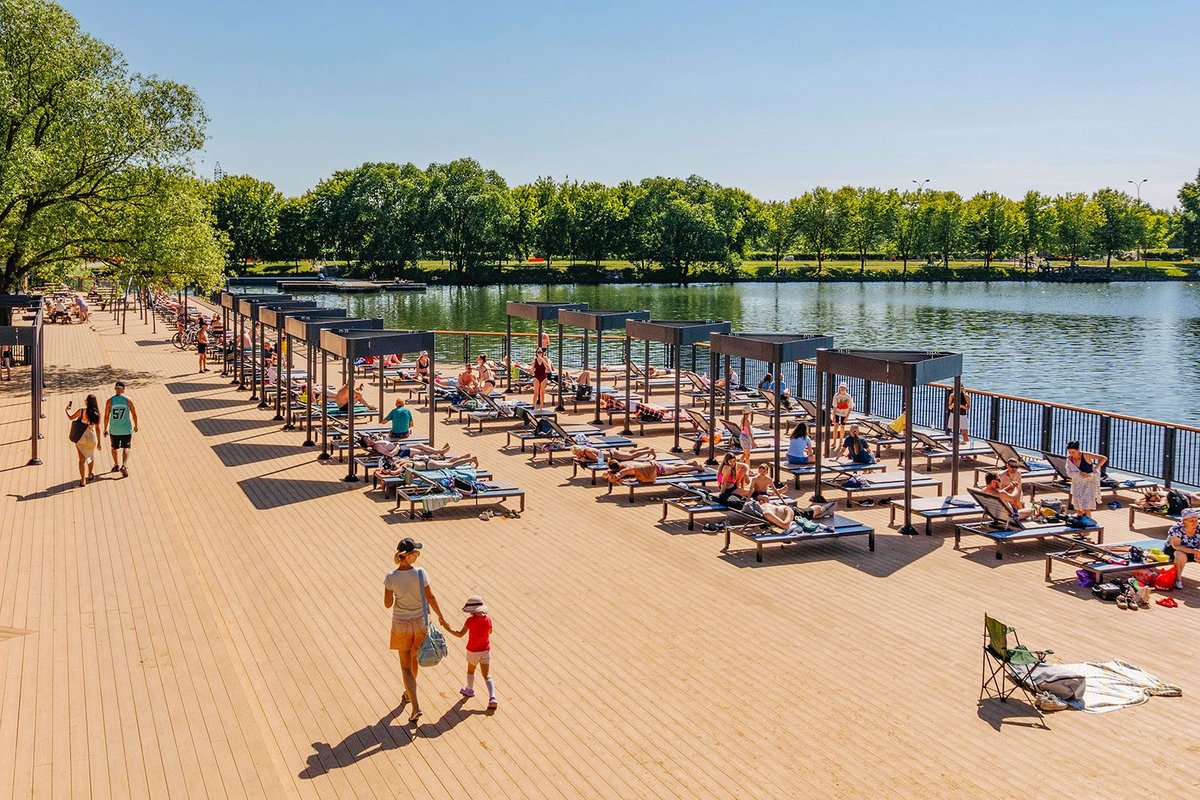 Neuer Bade-Hotspot am Großen Tschernjewski-Teich – Foto: mos.ru