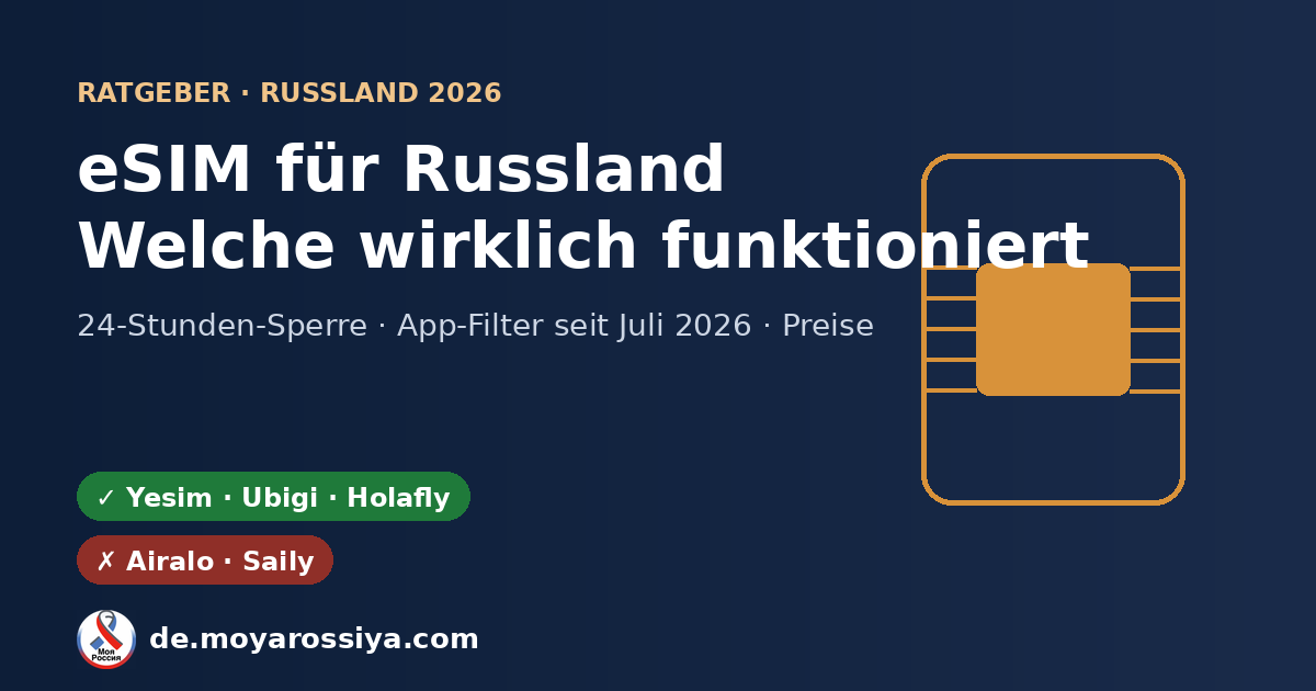 eSIM für Russland 2026 – welche Anbieter funktionieren